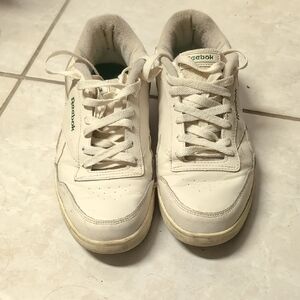 Reebok White and Green Sneakers